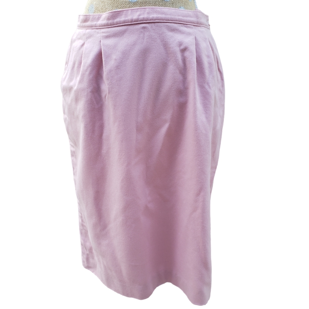 Pendleton Vintage wool pencil skirt pleated pockets 14 vintage 30" waist Pink